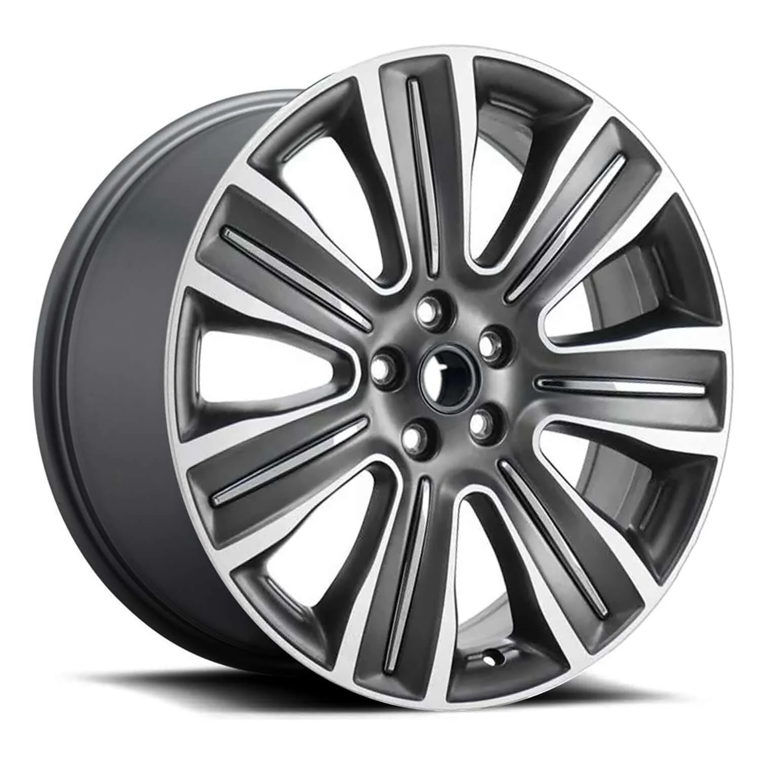 2015-2018 Lincoln Wheels OEM Rims for Sale | Mkc Machined Charcoal With Chrome Inserts